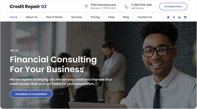 Website Template 02 preview